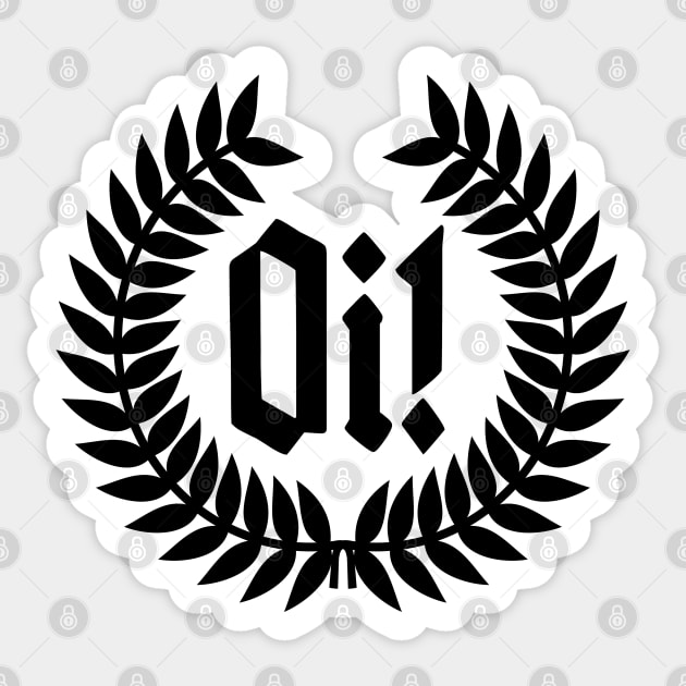 oi (black print) Sticker by the gulayfather